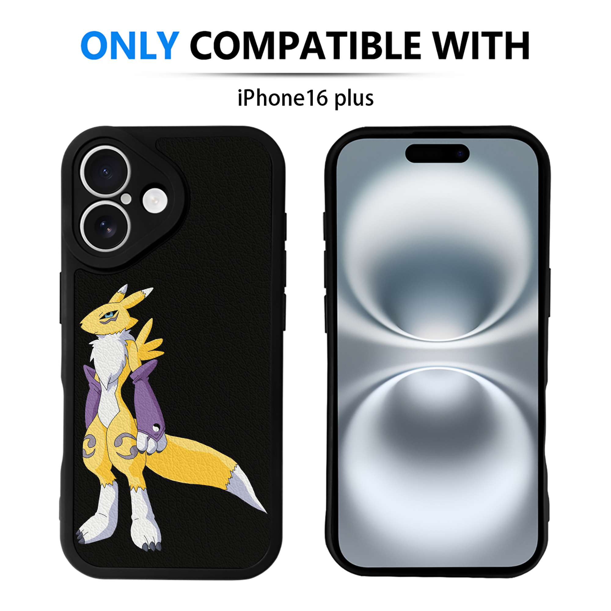 （画像用） Digimon デジタルモンスター/デジモン 【iPhone 16シリーズ対応】シリコンスマホケース（レザー調） 材質：シリコン